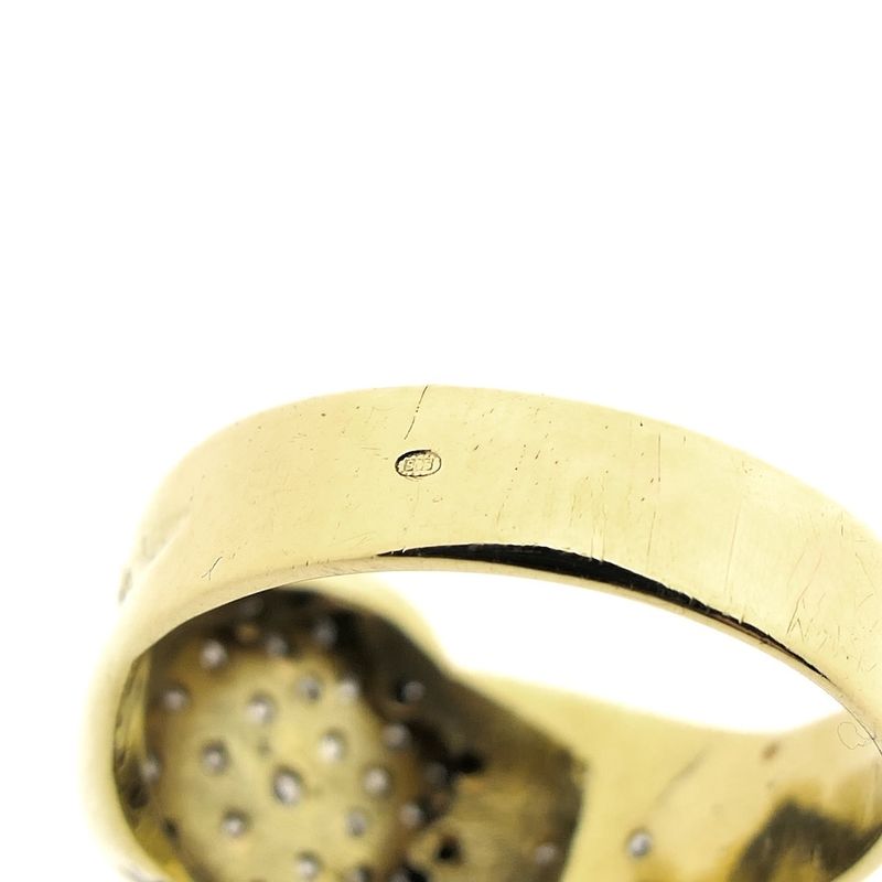Image 5 of Gold ring with diamonds; Approx. 0.27 ct.