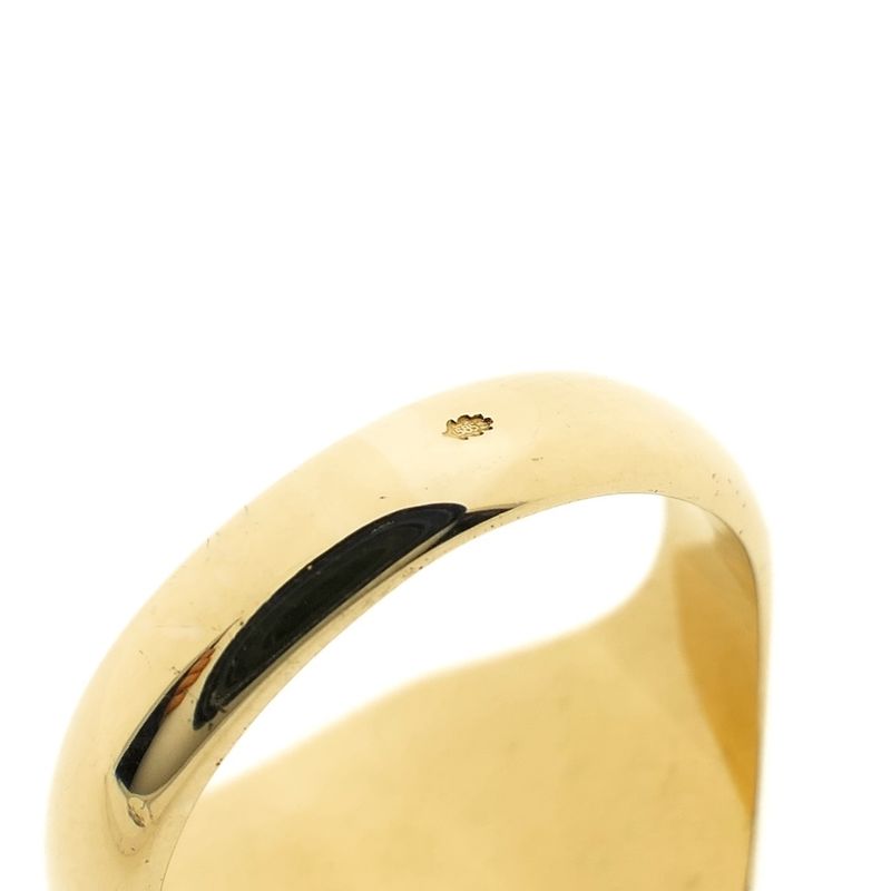 Image 7 of Gold men's signet ring with zirconia