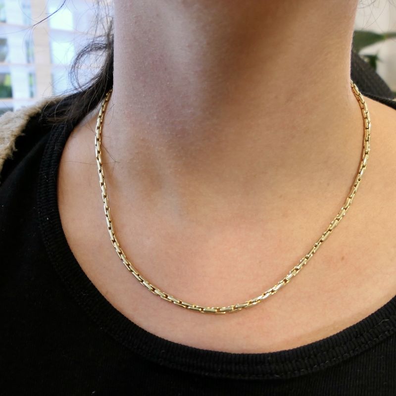 Image 8 of Gold anchor link necklace
