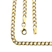 Gold flat gourmet link chain