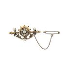 Image 1 of Antique gold brooch with pearl