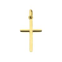 Gold pendant with a subtle cross