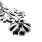 Image 6 of Silver brooch of flowers with zirconia stones