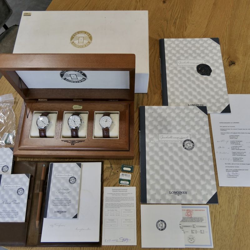 Image 20 of Longines 130 Years 165 Anniversary Limited Edition; Collector's set with 3 automatic watches