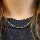 Image 8 of Gold gourmet link chain | 45.5 cm