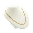 Image 3 of Gold navy gourmet link necklace | 50 cm