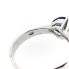 Image 6 of Silver ring with zirconia stones.