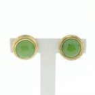 Image 1 of Gold stud earrings with Jade