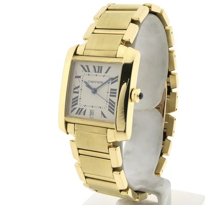Image 2 of Cartier Tank Française 'Large' 1840; Automatic 18k gold watch