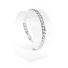 Image 5 of Silver flat gourmet link bracelet | 21 cm