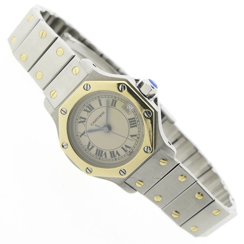 Image 8 of Cartier Santos Octagon; Gold/steel women's watch