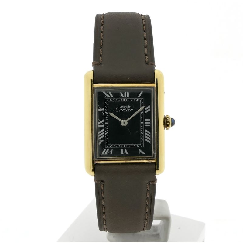Image 20 of Cartier Tank Vermeil 'Large'; Vintage mechanical watch