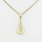 Image 5 of Gold pendant with diamond; 0.03 ct.