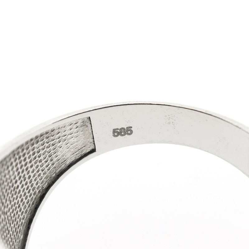 Image 8 of White gold pavé ring with zirconia