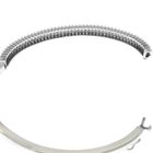 Image 5 of White gold bangle bracelet with a cluster of zirconia stones | Ø 63 mm