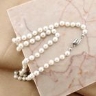 Image 6 of Vintage/antique pearl necklace with white gold clasp | 41 cm