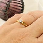 Image 4 of Gold solitaire ring with diamond; 0.15 ct.