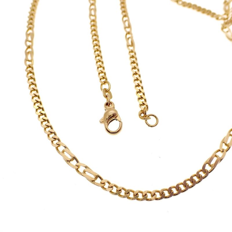Image 1 of Gold Figaro link chain | 45 cm