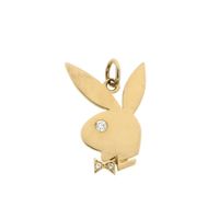 8 Ct. Playboy bunny pendant with zirconia