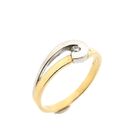 Image 1 of Bicolor Gold Ring; Diamond 0.04 ct.; 14 Carat; Size 17.5