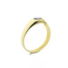 Image 6 of 18 carat gold ring with blue sapphire