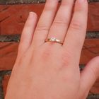 Image 4 of Bicolor solitaire ring with diamond 0.20 ct.