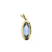 Gold pendant with topaz