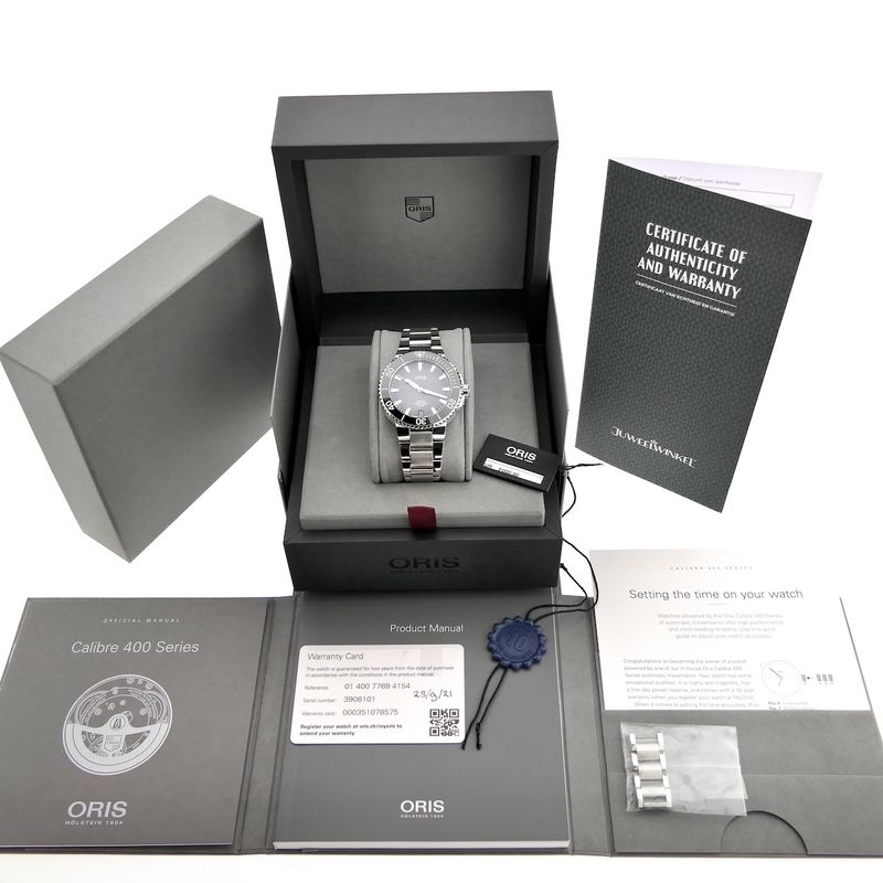 Image 7 of Oris Aquis Date 'Calibre 400' 0140077694154; Automatic men's diving watch