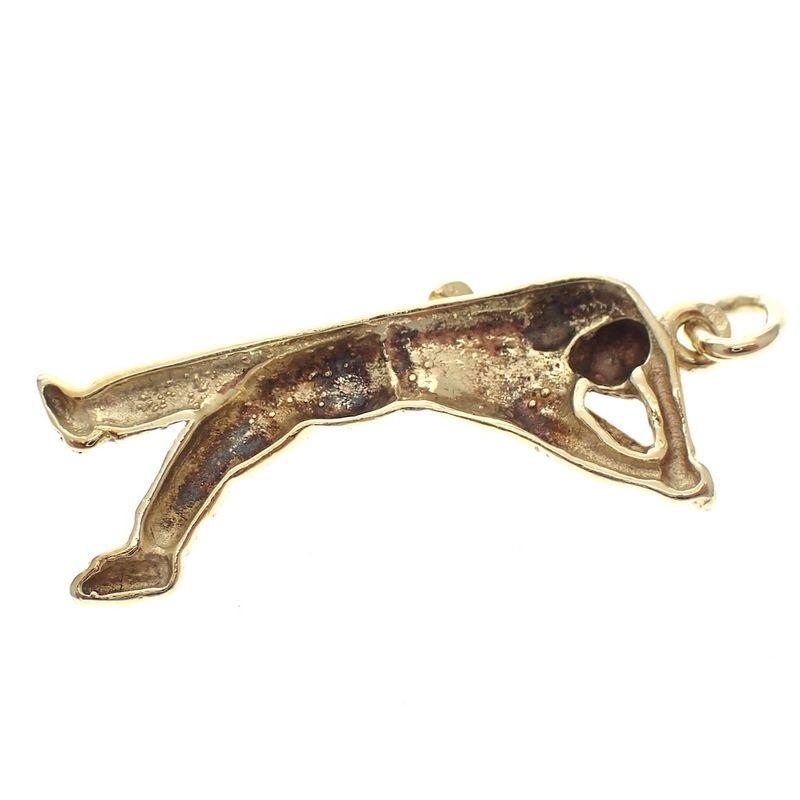 Image 3 of Gold golfer pendant