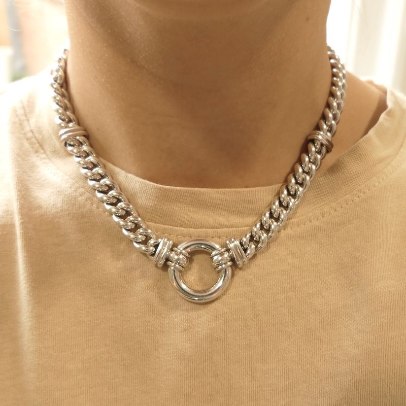 Image 9 of White gold gourmet link chain