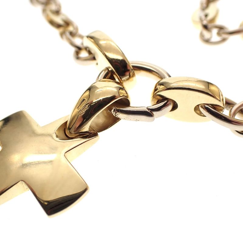 Image 5 of Pomellato bicolor solid gold necklace with fixed pendant