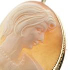Image 3 of Antique gold brooch/pendant with cameo