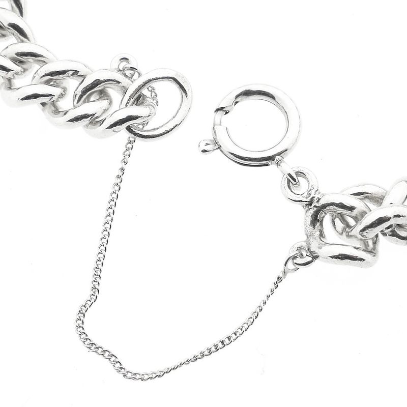 Image 5 of Solid silver gourmet link bracelet.