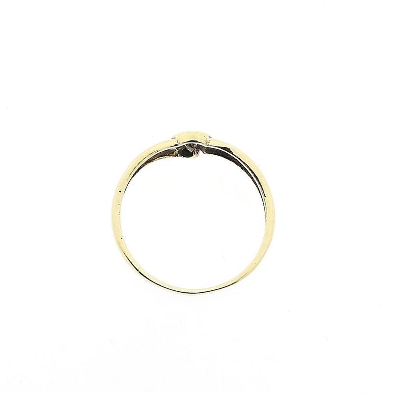 Image 5 of Golden ring with diamond; 0.005 ct.