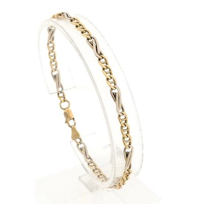 Image 1 of Bicolor gold fantasy link bracelet