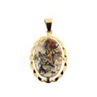 Afbeelding 1 van Gouden hanger met mosagaat