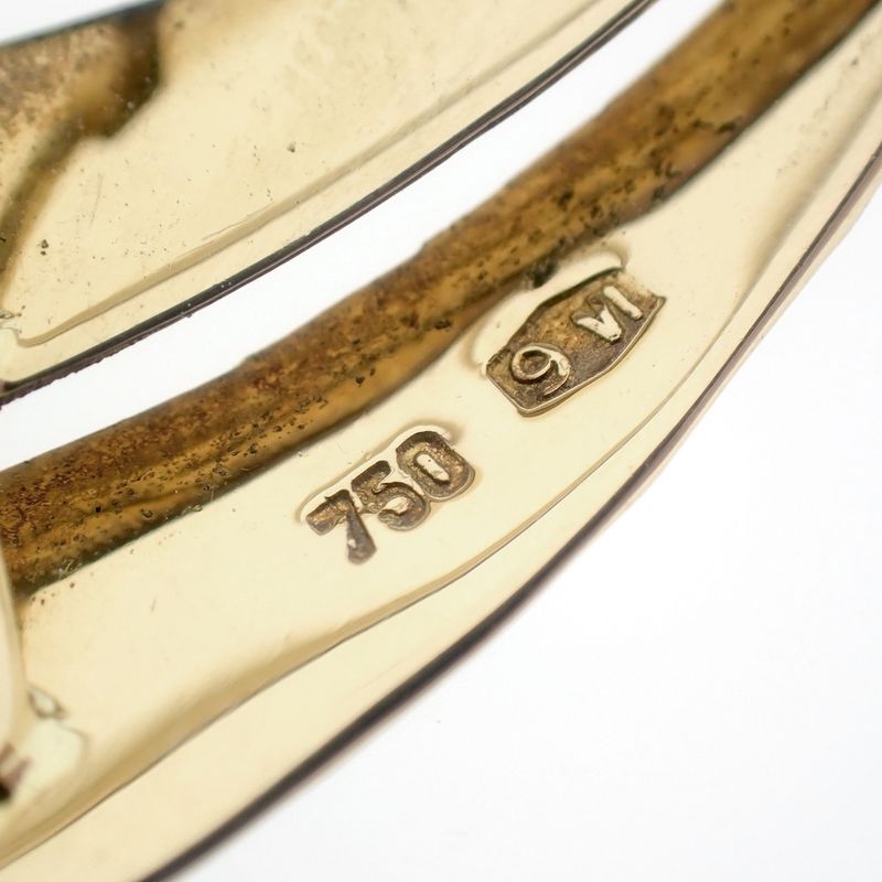 Image 8 of Two-tone gold brooch with pearl