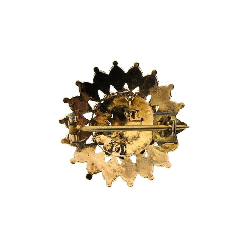 Image 5 of Gold brooch with garnet | Vintage