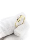 Afbeelding 9 van Bicolor gouden ring met diamant; 0,015 ct. 