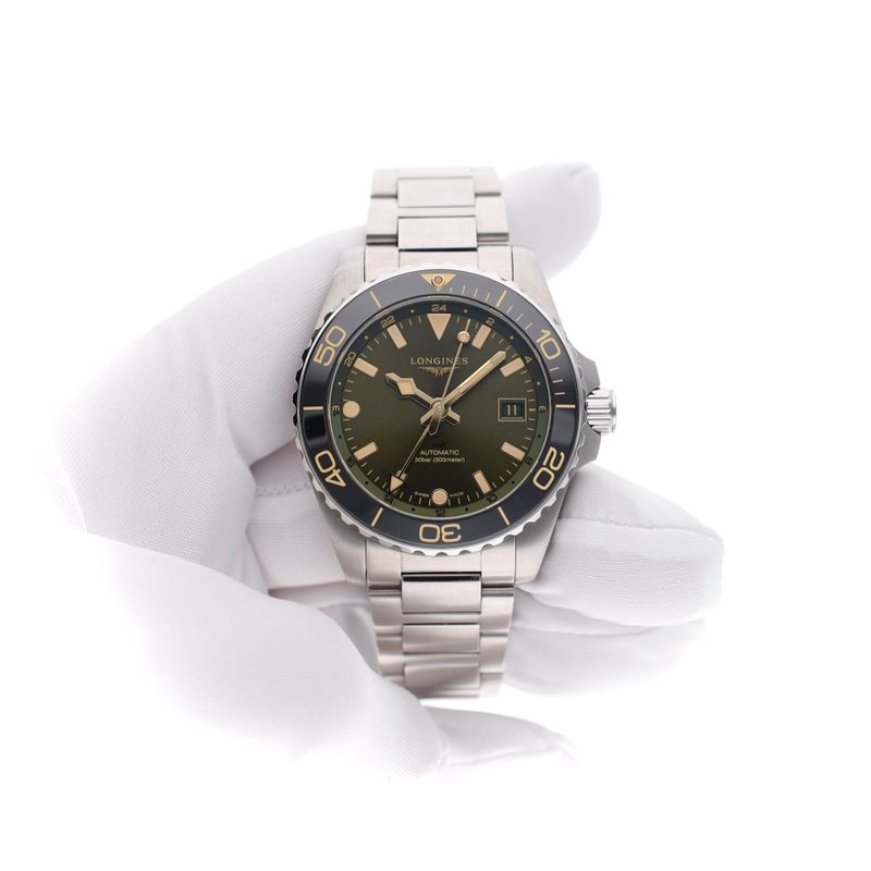 Image 18 of Longines Hydroconquest GMT 41mm L3.790.4.06.6; Automatic Men's Watch