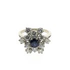 Image 4 of Exclusive white gold cocktail ring with sapphire and diamond | 1.92 ct.