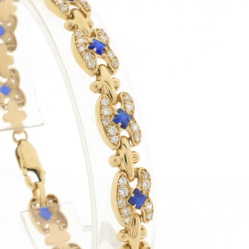 Image 2 of Gold fantasy link bracelet with zirconia