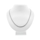 Image 8 of Silver flat gourmet link chain | 51 cm