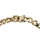 Image 5 of Gold flat gourmet link bracelet | 20 cm