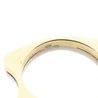 Afbeelding 10 van Bicolor gouden abstracte rijring met diamanten; 0,10 ct.