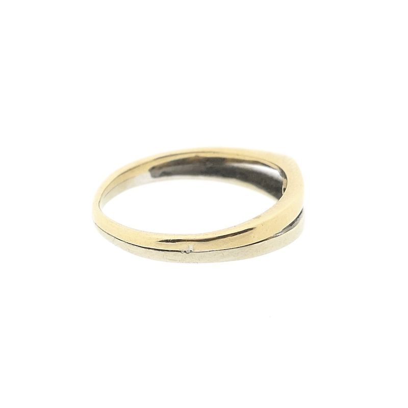 Image 4 of Two-tone gold ring with zirconia