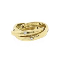18-karat gold trinity ring with 0.225 ct. diamond | Cartier