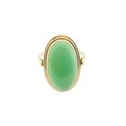 Image 3 of Gold Ring with Jade; 14 Karat; Size 17.75