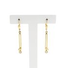 Image 1 of Gold long earrings with zirconia
