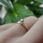 Image 7 of Gold solitaire ring with diamond 0.03 ct.